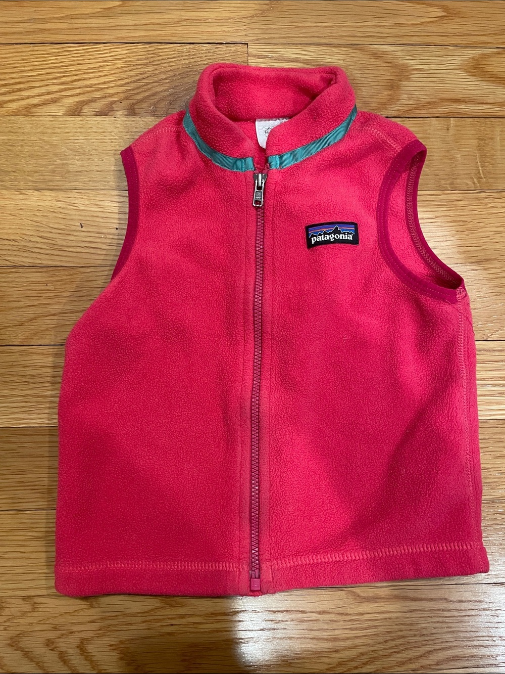 Pink Patagonia fleece vest 2T